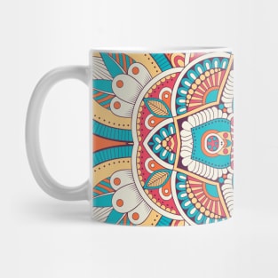 Colorful Mandala, mandala-design, mandala-art, geometric, abstract, mandala and spirituality, colorful, rainbow, mandala pattern, mandala flower patterns, Flower Mandala ,Spirituality Mug